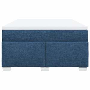 Box spring postel s matrací modrá 160x200 cm textil - obrázek 4