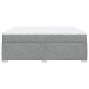 Box spring postel s matrací světle šedá 180 x 200 cm textil - obrázek 8
