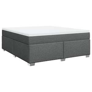 Box spring postel s matrací tmavě šedá 180x200 cm textil - obrázek 2