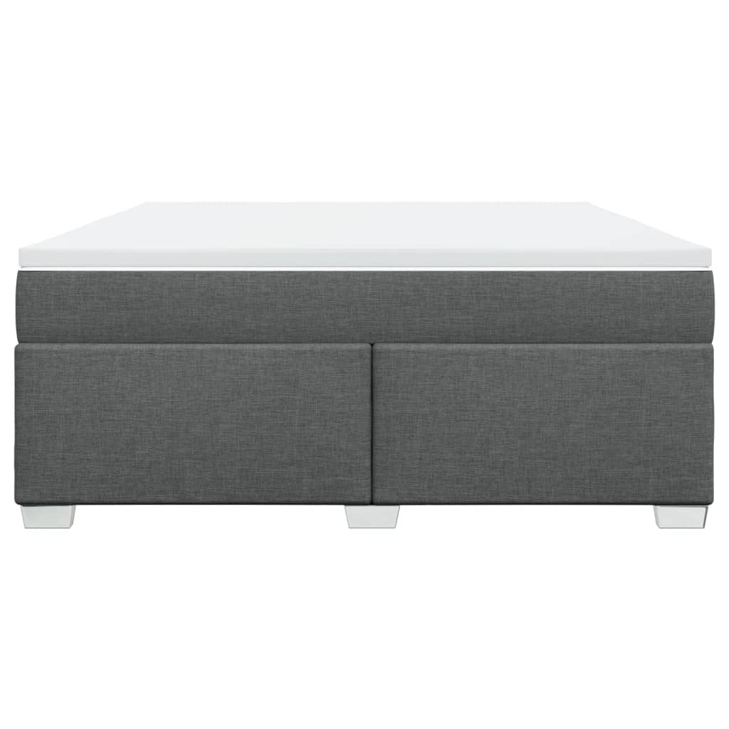 vidaXL Boxspring met matras stof donkergrijs 180x200 cm grijs, foto 4