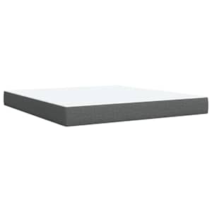 Box spring postel s matrací tmavě šedá 180x200 cm textil - obrázek 6