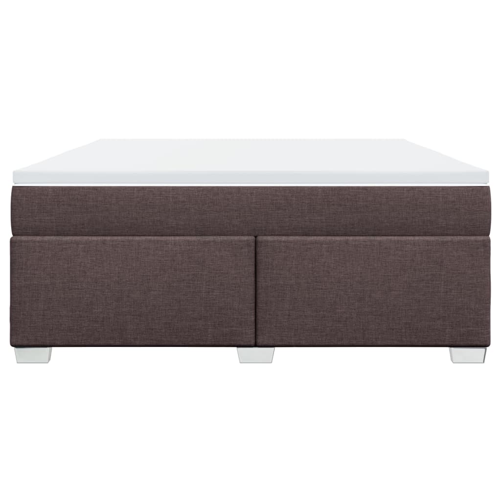vidaXL Boxspring met matras stof donkerbruin 180x200 cm bruin, foto 4