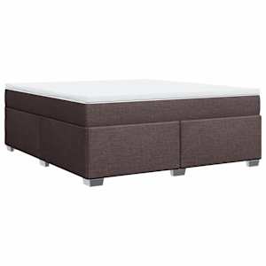 Box spring postel s matrací tmavě hnědá 180x200 cm textil - obrázek 9