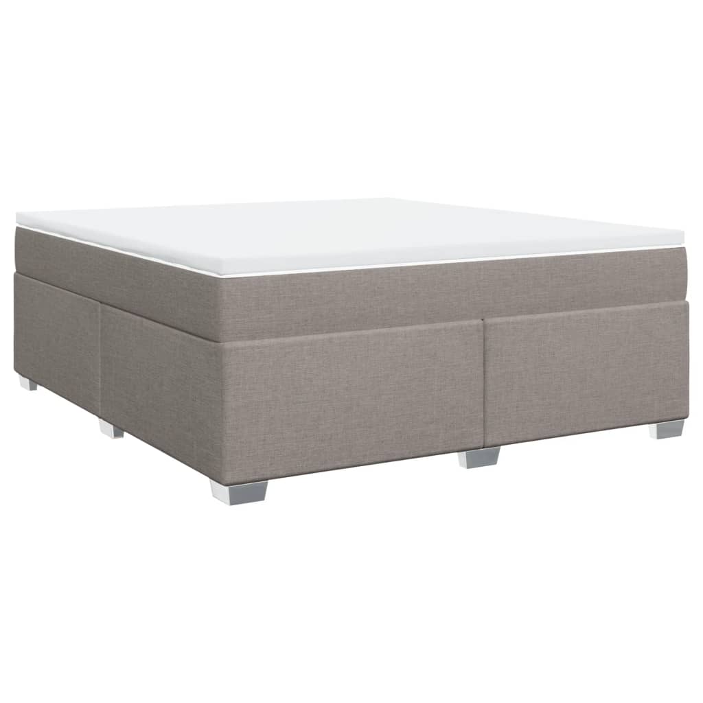vidaXL Boxspring met matras stof taupe 180x200 cm, foto 3