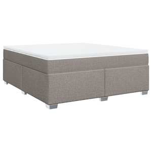 Box spring postel s matrací taupe 180x200 cm textil - obrázek 2