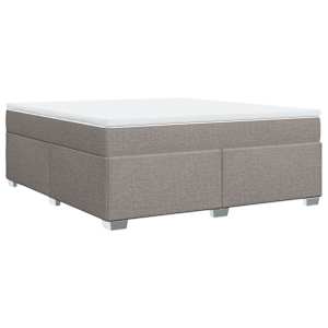 Box spring postel s matrací taupe 180x200 cm textil - obrázek 9