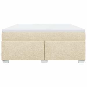 Box spring postel s matrací krémová 180x200 cm textil - obrázek 4
