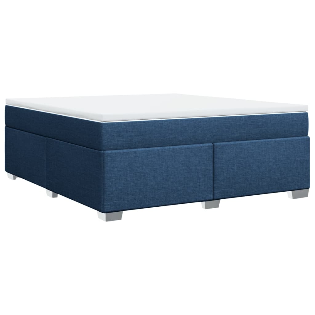 vidaXL Boxspring met matras stof blauw 180x200 cm, foto 3