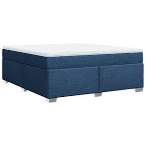 Box spring postel s matrací modrá 180x200 cm textil - obrázek 2