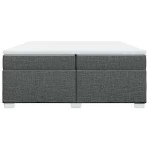 Box spring postel s matrací tmavě šedá 200x200 cm textil - obrázek 4