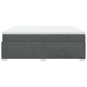 Box spring postel s matrací tmavě šedá 200x200 cm textil - obrázek 8