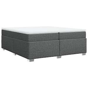 Box spring postel s matrací tmavě šedá 200x200 cm textil - obrázek 9