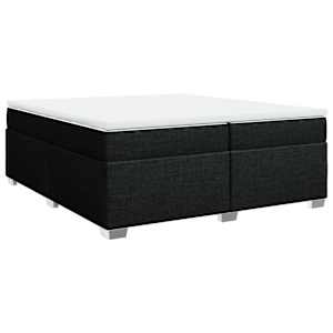 Box spring postel s matrací černá 200x200 cm textil - obrázek 2