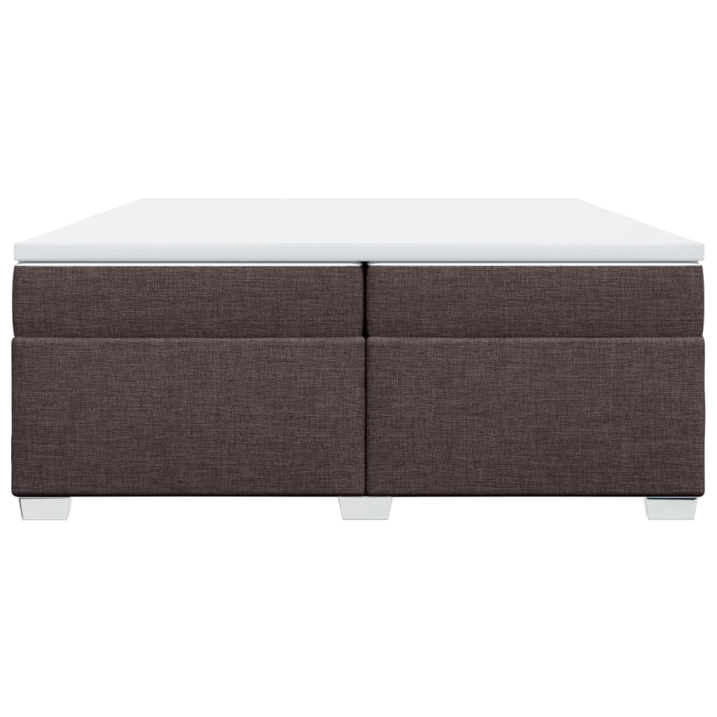 vidaXL Boxspring met matras stof donkerbruin 200x200 cm bruin, foto 4