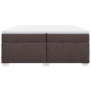 Box spring postel s matrací tmavě hnědá 200x200 cm textil - obrázek 4