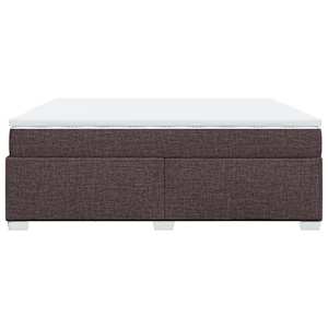 Box spring postel s matrací tmavě hnědá 200x200 cm textil - obrázek 8