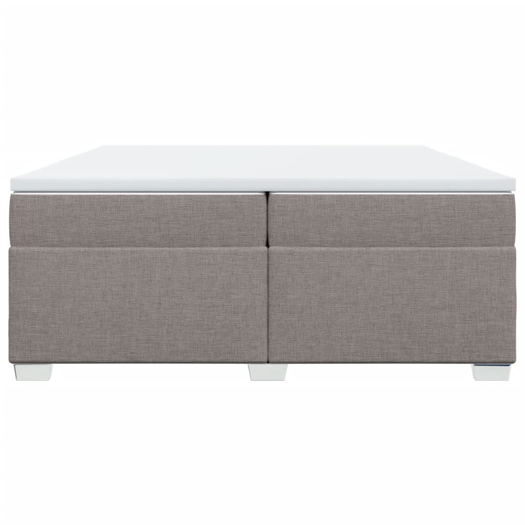 vidaXL Boxspring met matras stof taupe 200x200 cm, foto 4