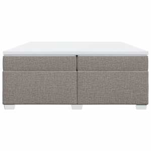 Box spring postel s matrací taupe 200x200 cm textil - obrázek 4