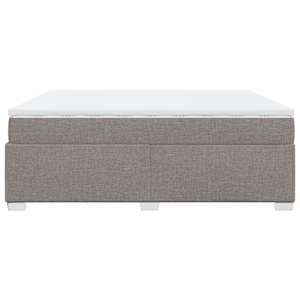 Box spring postel s matrací taupe 200x200 cm textil - obrázek 8