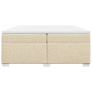 Box spring postel s matrací krémová 200x200 cm textil - obrázek 4