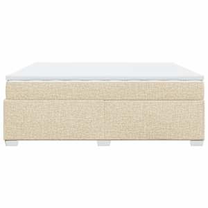 Box spring postel s matrací krémová 200x200 cm textil - obrázek 8