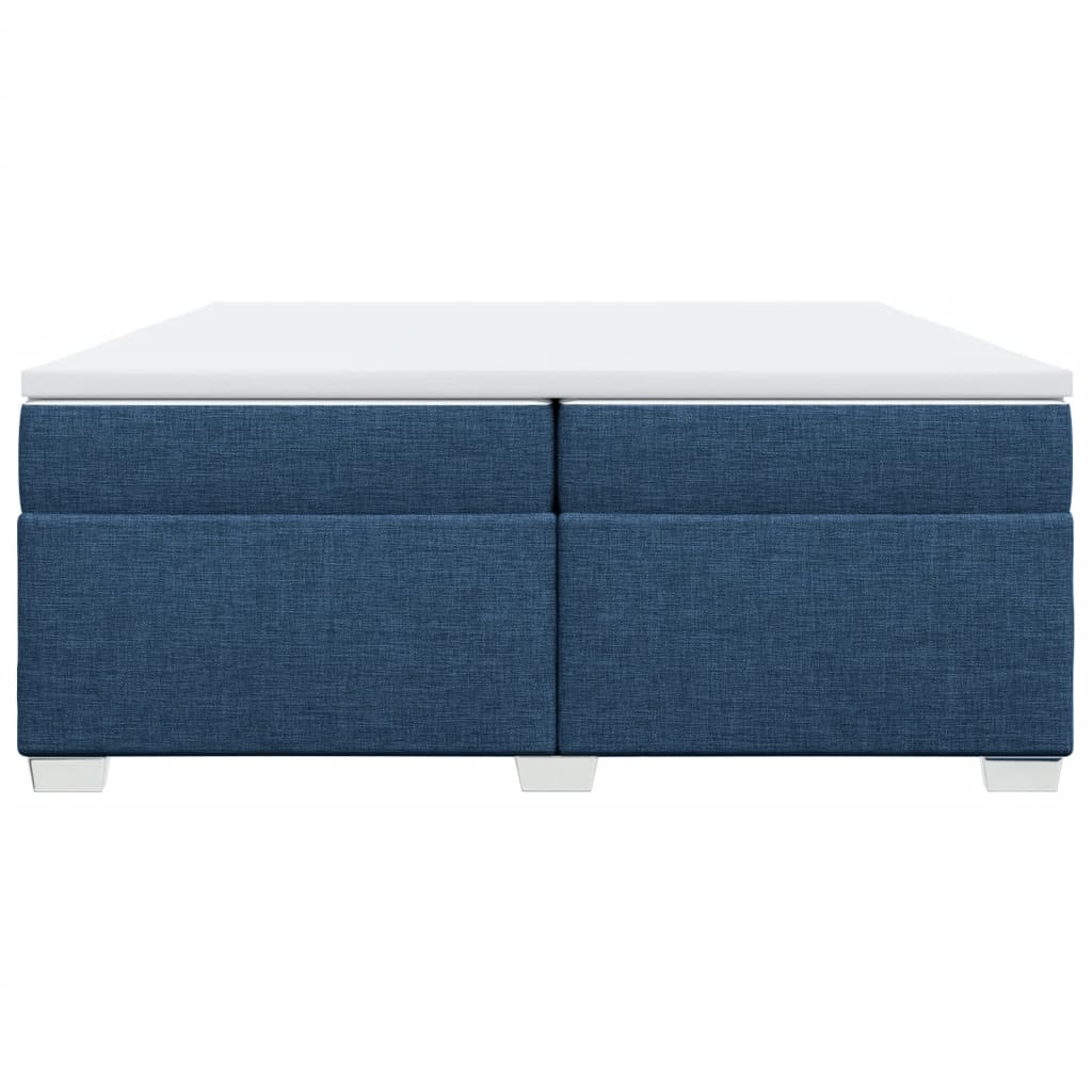 vidaXL Boxspring met matras stof blauw 200x200 cm, foto 4