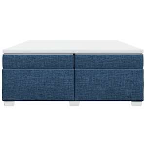 Box spring postel s matrací modrá 200x200 cm textil - obrázek 4