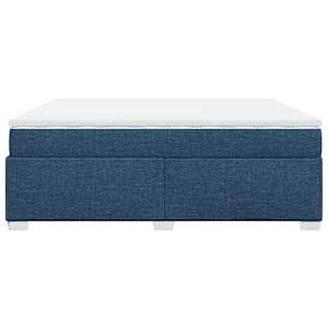 Box spring postel s matrací modrá 200x200 cm textil - obrázek 8