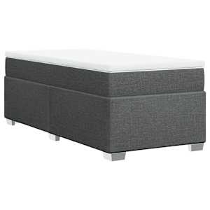 Box spring postel s matrací tmavě šedá 90x190 cm textil - obrázek 6