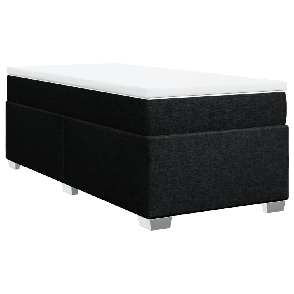vidaXL Boxspring met matras stof zwart 90x190 cm, foto 2