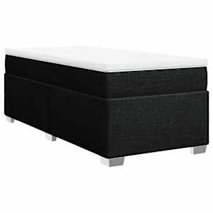 Box spring postel s matrací černá 90x190 cm textil - obrázek 3