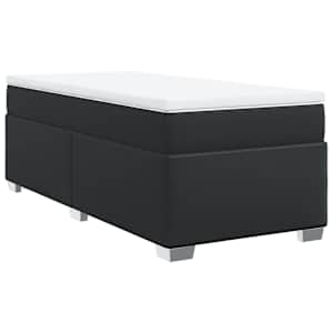 Box spring postel s matrací černá 80 x 200 cm umělá kůže - obrázek 2