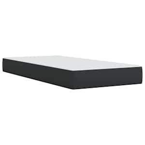 Box spring postel s matrací černá 80 x 200 cm umělá kůže - obrázek 6