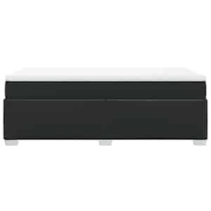 Box spring postel s matrací černá 80 x 200 cm umělá kůže - obrázek 8