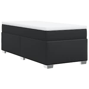 Box spring postel s matrací černá 80 x 200 cm umělá kůže - obrázek 9