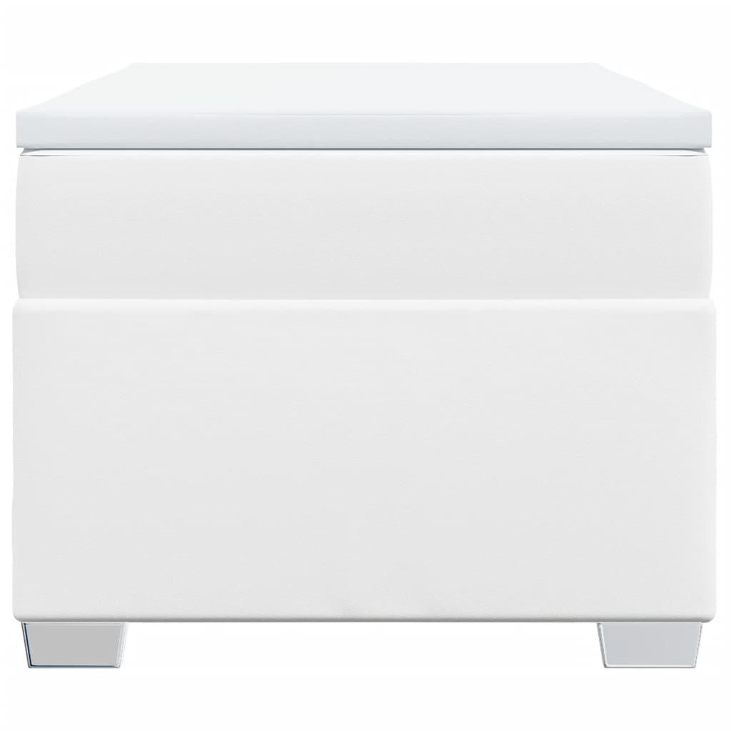 vidaXL Boxspring met matras kunstleer wit 80x200 cm, foto 4