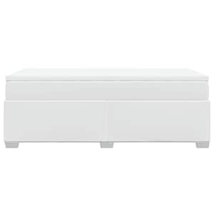 Box spring postel s matrací bílá 80 x 200 cm umělá kůže - obrázek 8