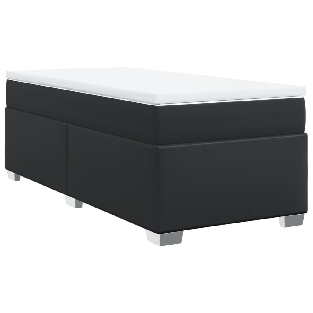 vidaXL Boxspring met matras kunstleer zwart 90x190 cm, foto 3