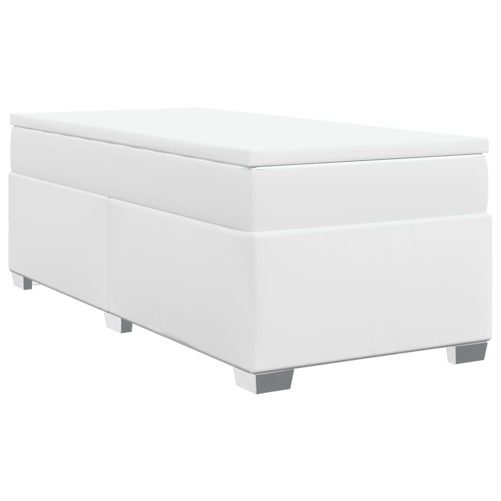 vidaXL Boxspring met matras kunstleer wit 90x190 cm, foto 3