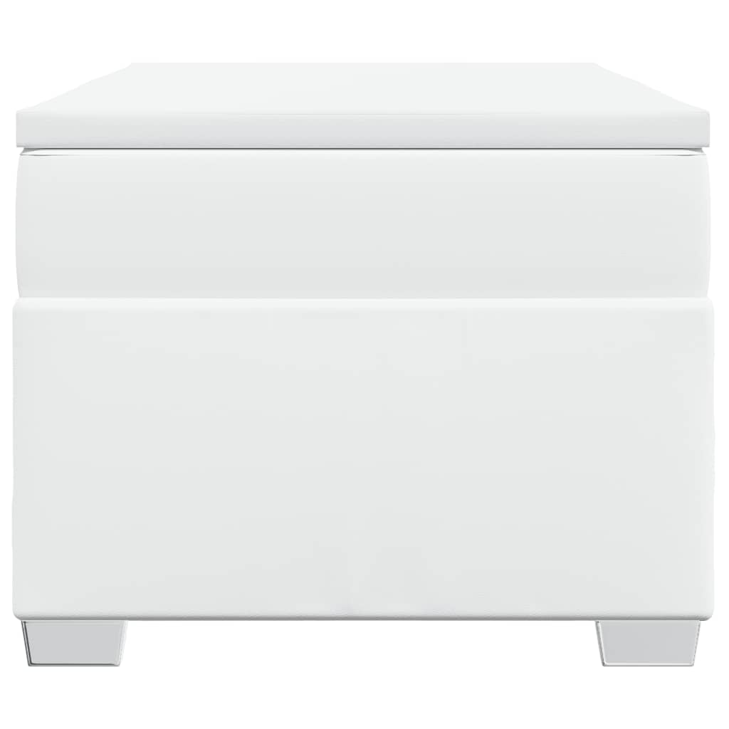 vidaXL Boxspring met matras kunstleer wit 90x190 cm, foto 4