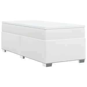 Box spring postel s matrací bílá 90x190 cm umělá kůže - obrázek 9