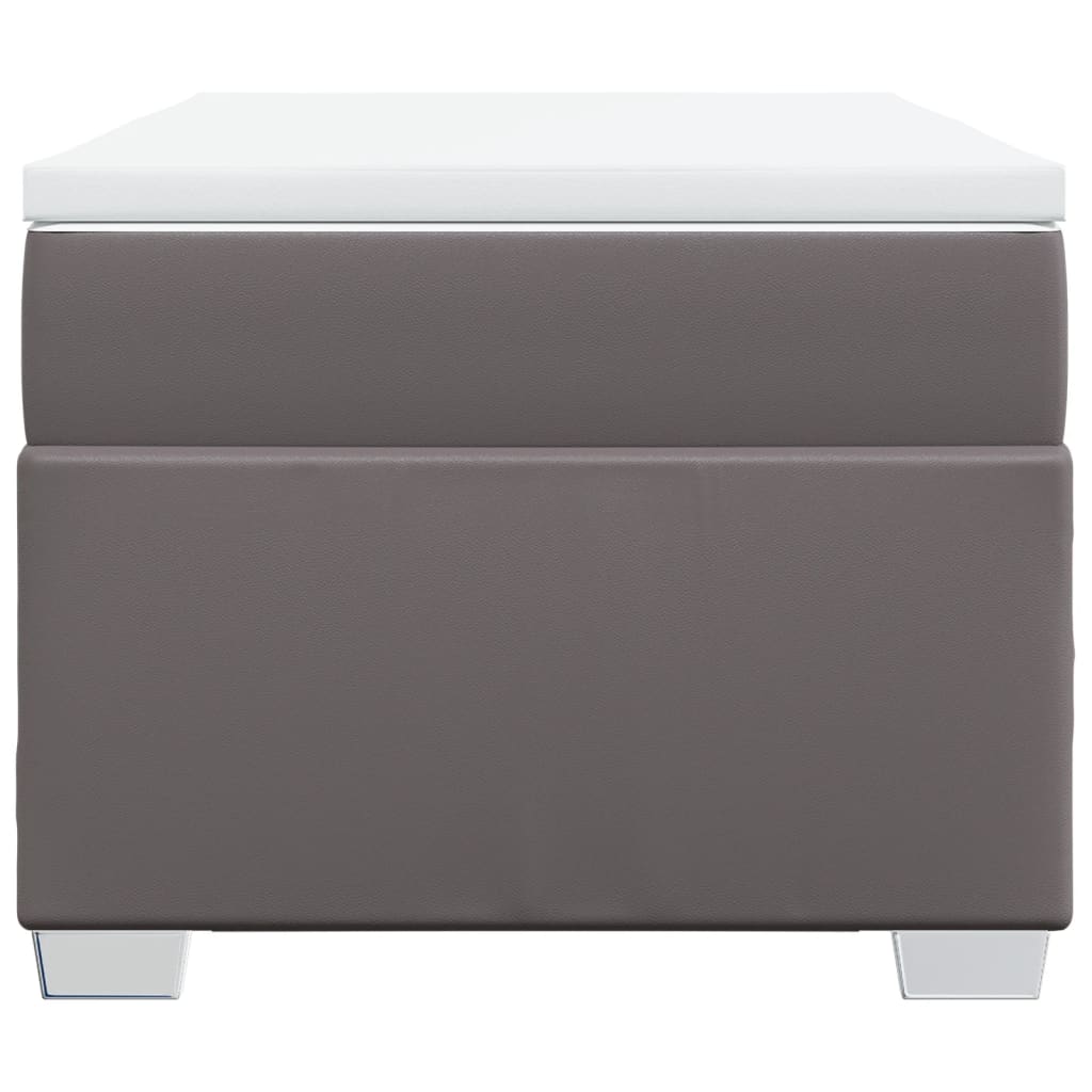 vidaXL Boxspring met matras kunstleer grijs 90x190 cm, foto 4