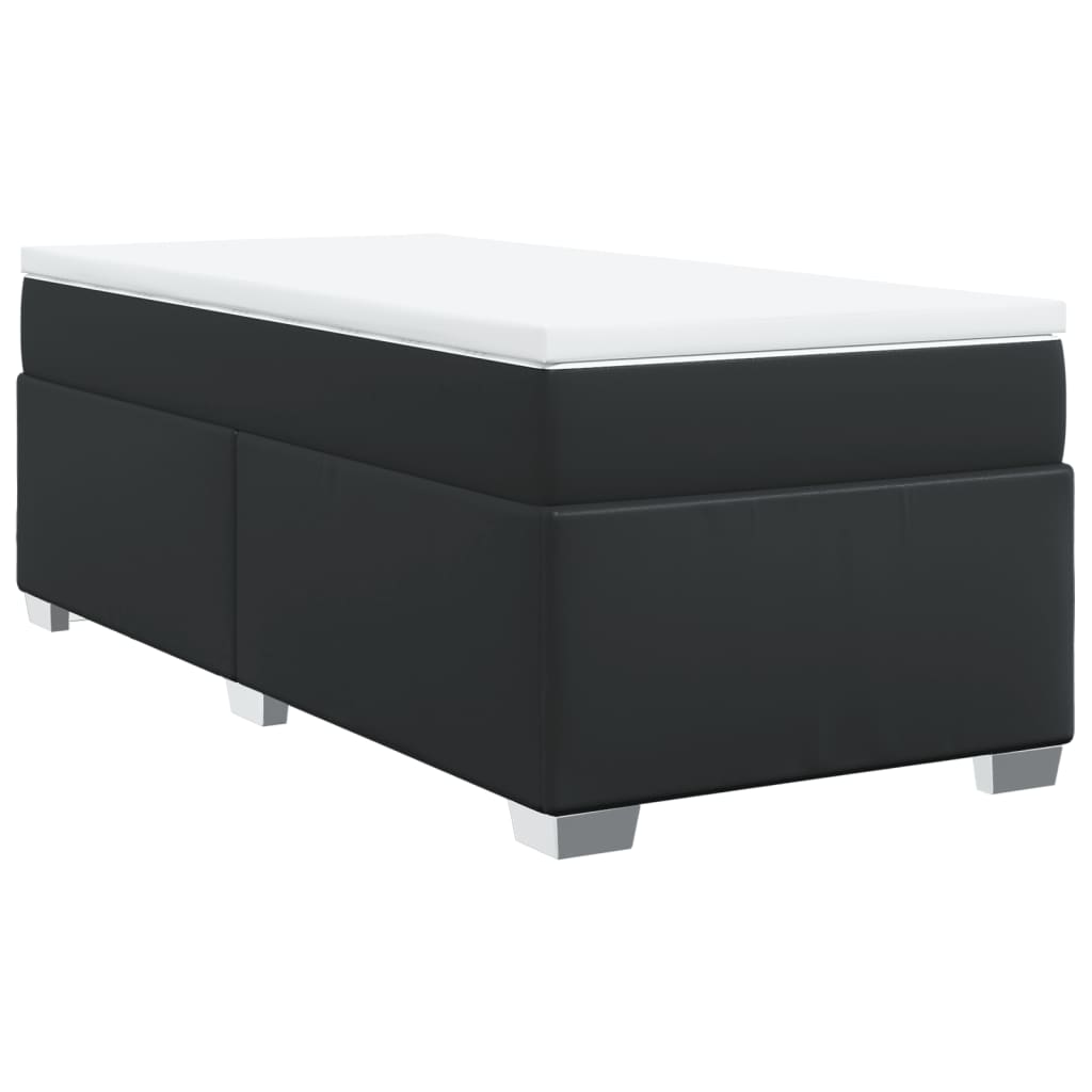 vidaXL Boxspring met matras kunstleer zwart 90x200 cm, foto 3