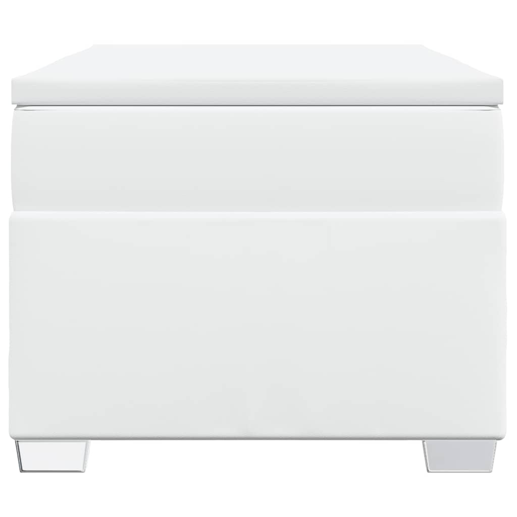 vidaXL Boxspring met matras kunstleer wit 90x200 cm, foto 4