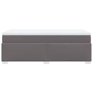 Box spring postel s matrací šedá 90x200 cm umělá kůže - obrázek 8