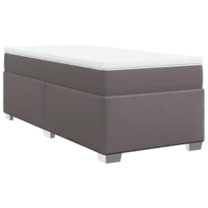 Box spring postel s matrací šedá 90x200 cm umělá kůže - obrázek 9