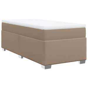 Box spring postel s matrací cappuccino 90x200 cm umělá kůže - obrázek 2