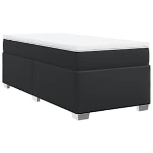 Box spring postel s matrací černá 100x200 cm umělá kůže - obrázek 2