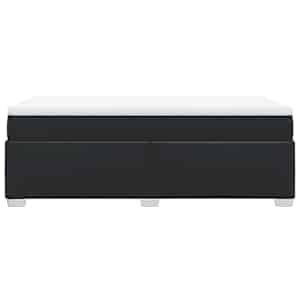Box spring postel s matrací černá 100x200 cm umělá kůže - obrázek 8