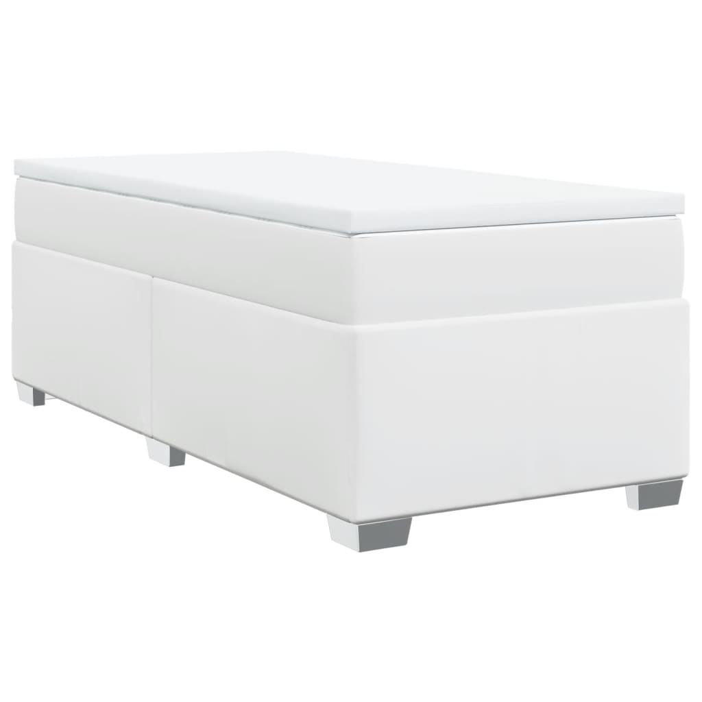 vidaXL Boxspring met matras kunstleer wit 100x200 cm, foto 3